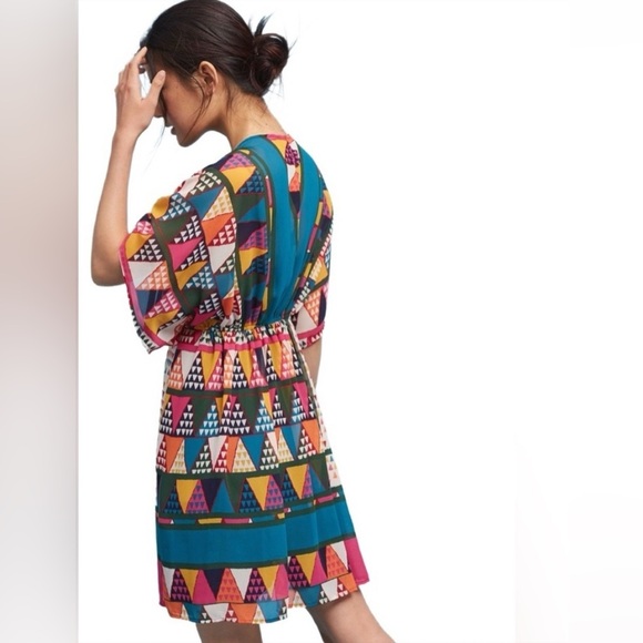 Maeve Multicolor Geometric Dress Anthropologie - Picture 6 of 11